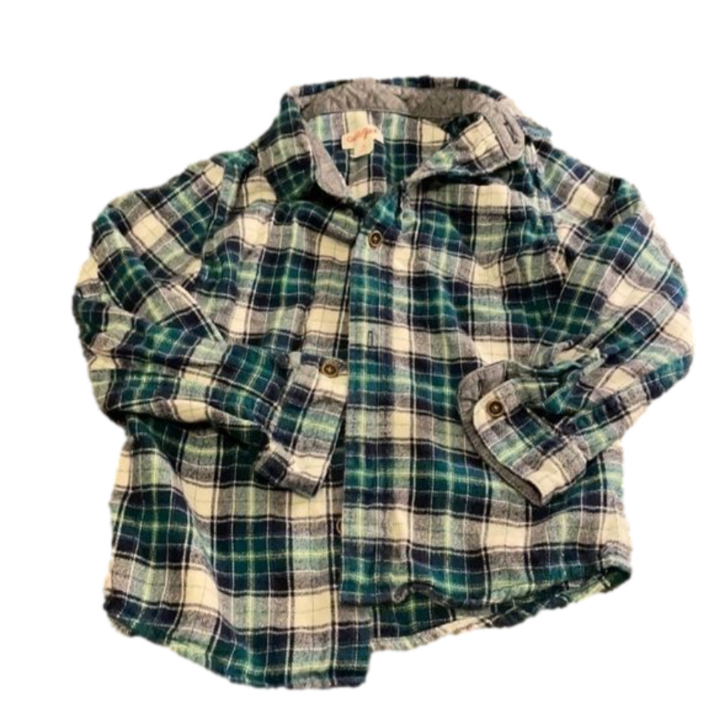 CAT & JACK 33.5 T long sleeve plaid boys. - Picture 1 of 4